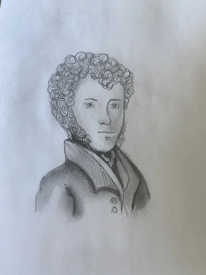 Looks like Pushkin? (Drew it myself) - Alexander Sergeevich Pushkin, Drawing, Creation