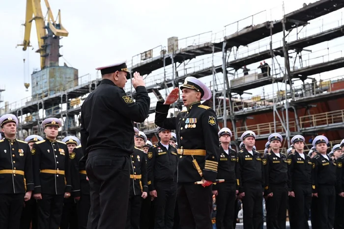 Launching ceremony of the Project 22350 frigate Admiral Isakov - Telegram (link), Inventions, Russian production, Industry, Production