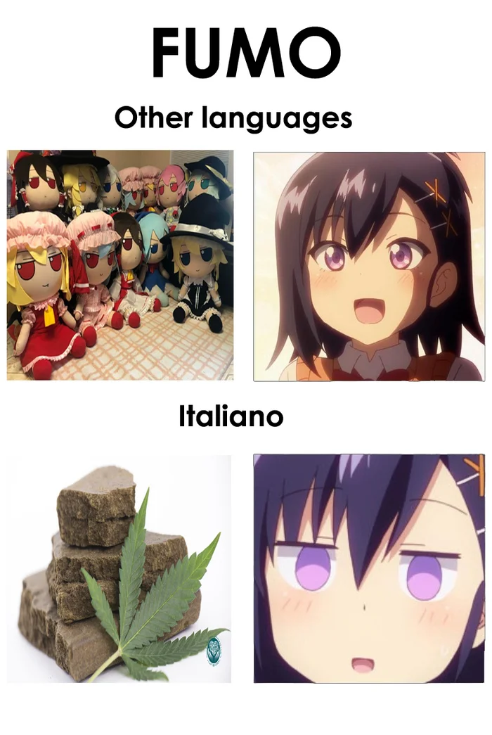 Fumo - Touhou, Marijuana, Hashish, Slang, Italian language