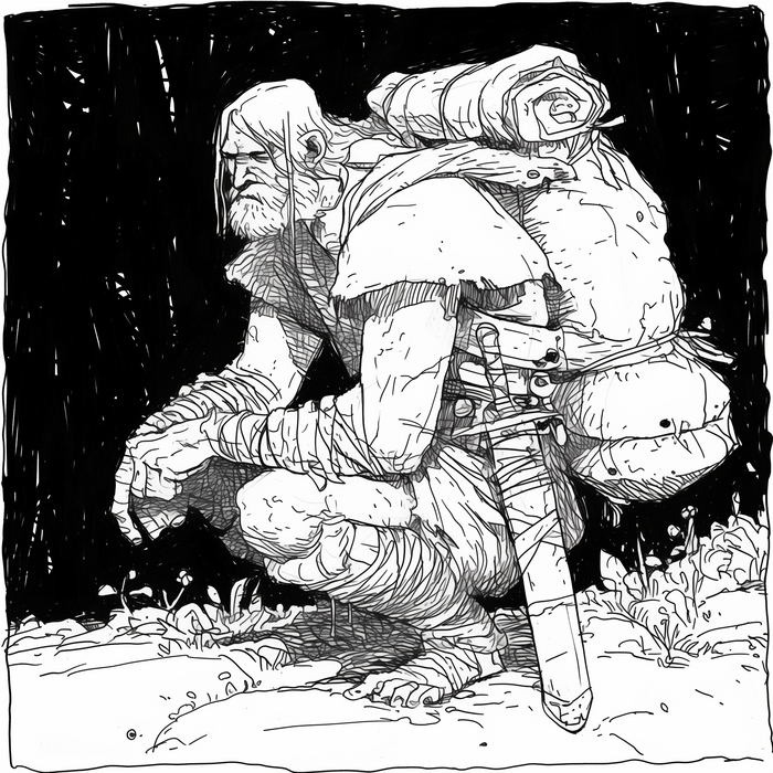 Inktober-2024.  1: Backpack