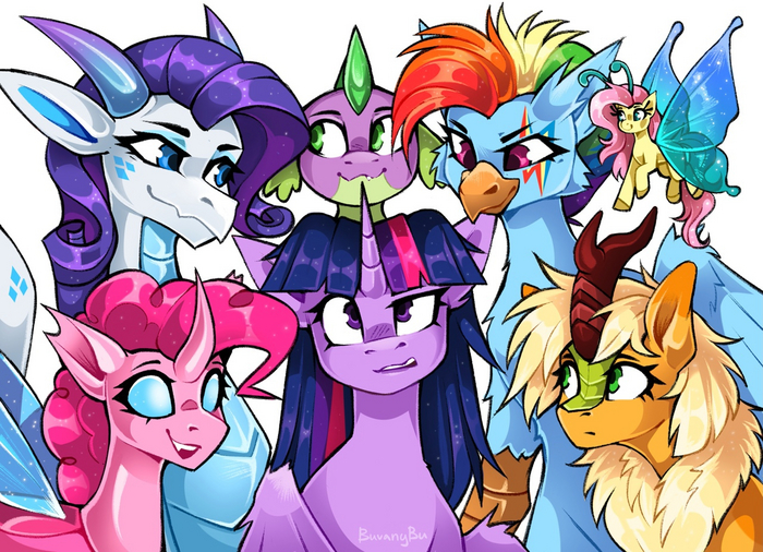     My Little Pony, Changeling, , MLP Kirin, Breezie, , Twilight Sparkle, Fluttershy, Rarity, Pinkie Pie, Applejack, Rainbow Dash, Spike