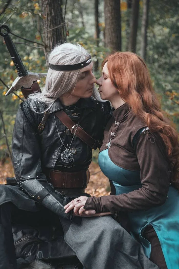 Triss and Geralt (The Witcher Saga). Cosplay - My, Witcher, Andrzej Sapkowski, Geralt of Rivia, Triss Merigold, Cosplay, The photo, PHOTOSESSION, Longpost