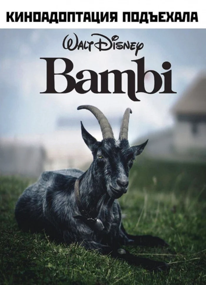 Cinema tolerance - Irony, Picture with text, Hardened, Walt Disney, Goat, Humor, Bambi