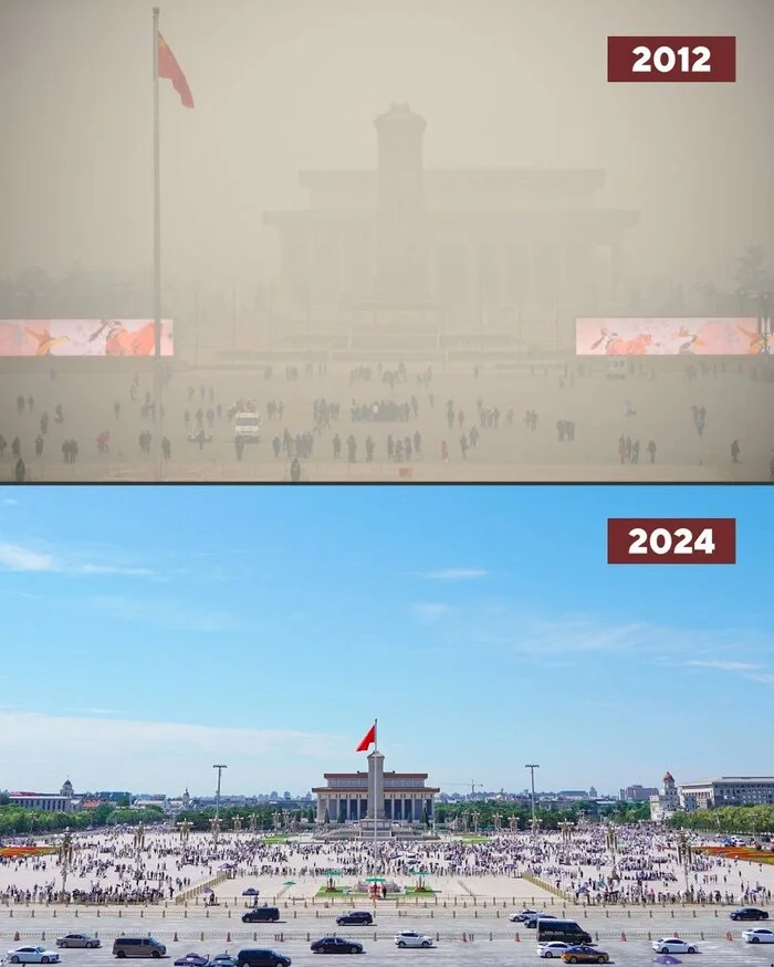 Response to the post The People's Republic of China is 75 years old! - China, 75 years, Congratulation, tiananmen, Video, Youtube, Longpost, Environmental pollution, Town, Beijing, Smog, Reply to post