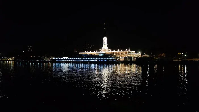 Northern River Terminal - My, Moscow, River Station, Night, Night city, Mobile photography