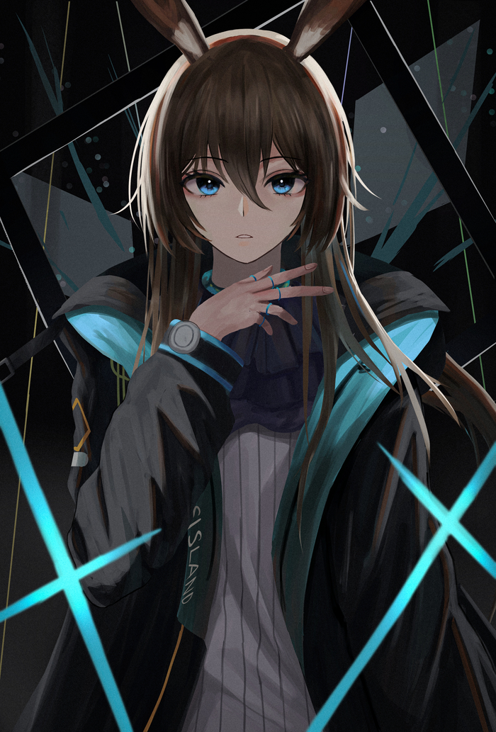  Amiya, Pixiv, , Anime Art,  , Arknights, Animal Ears