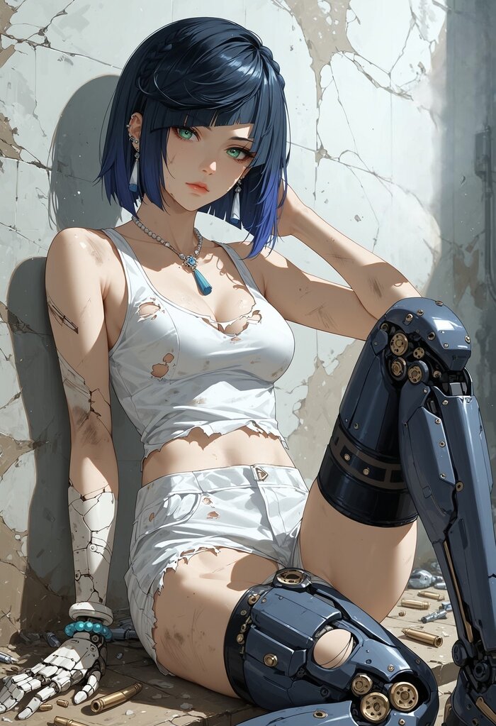 Cyber Yelan , Anime Art, Yelan (Genshin Impact), Genshin Impact, , Cybergirl,  