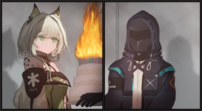       Anime Art, , Arknights, Kaltsit, Doctor (Arknights), Animal Ears, Twitter ()