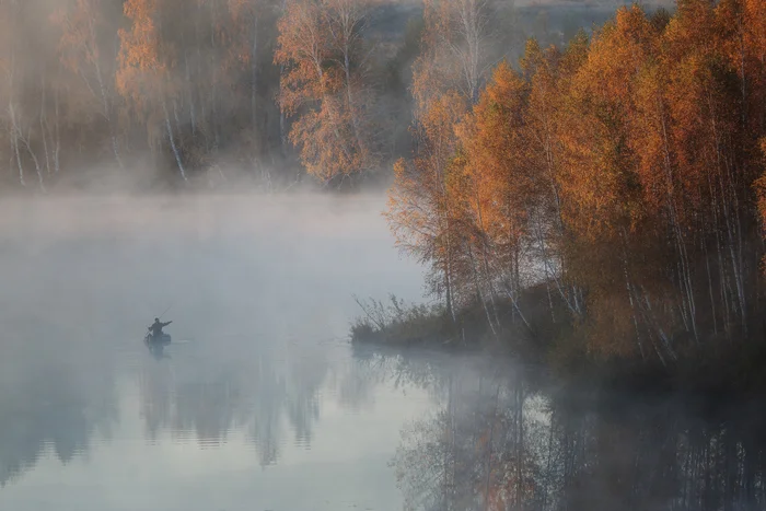 На рассвете - Моё, Фотография, Зауралье, Курганская область, Пейзаж, Рассвет, Туман, Осень