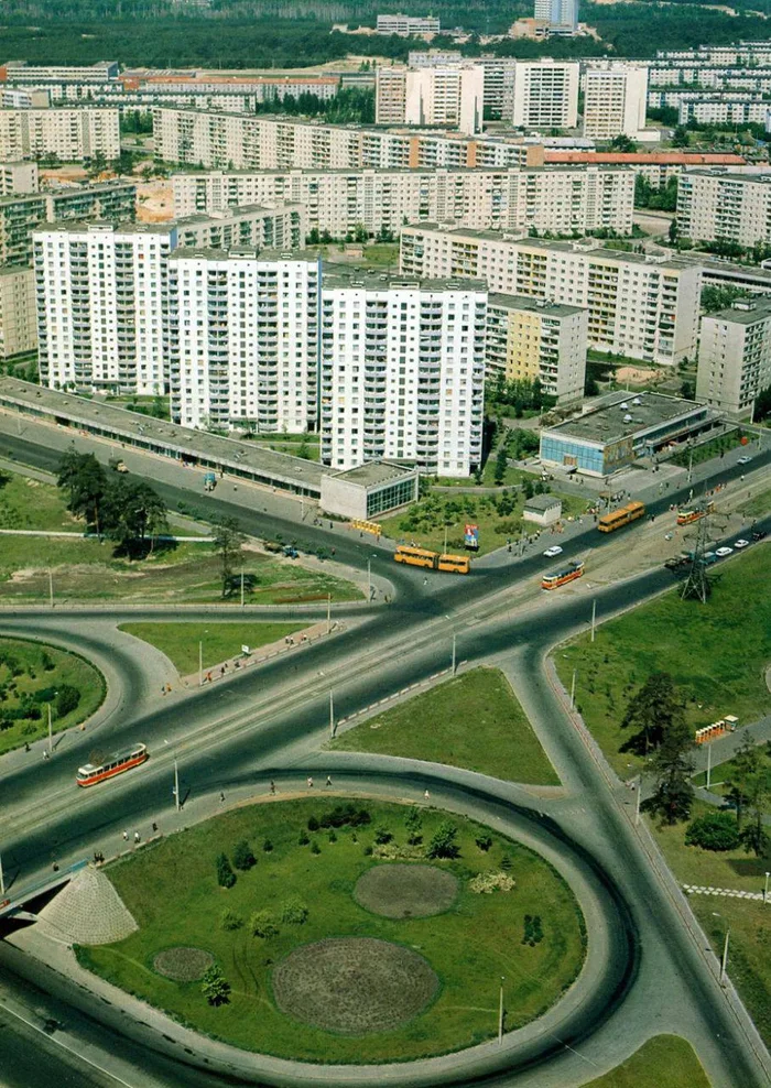 Киев, Панорама Комсомольского жилого массива, 1983 года - Киев, СССР, Сделано в СССР, Вид, Советское, Telegram (ссылка)