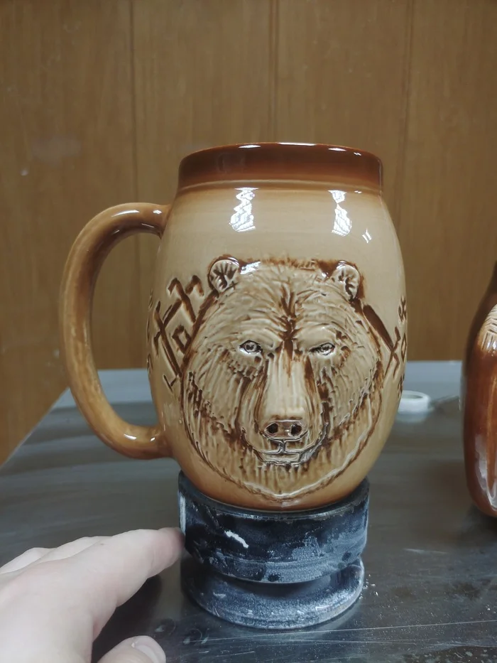 Continuation of the post Mugs with a Bear - My, Pottery, Porcelain, Creation, Clay, With your own hands, Ceramics, Longpost, Needlework without process, Reply to post