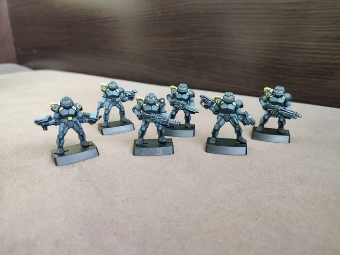 Painting of the Armored Infantry Squad Assault Special Forces Part 6 - My, Painting miniatures, Craft, Board games, Miniature, Stand modeling, Modeling, Painting, Scale model, Painting