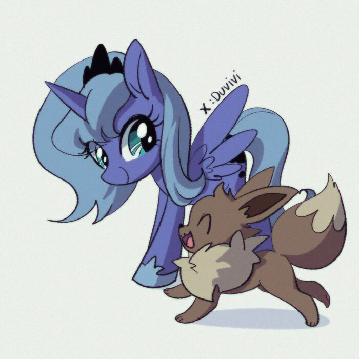     My Little Pony, Ponyart, Princess Luna, MLP Crossover, , , Umbreon