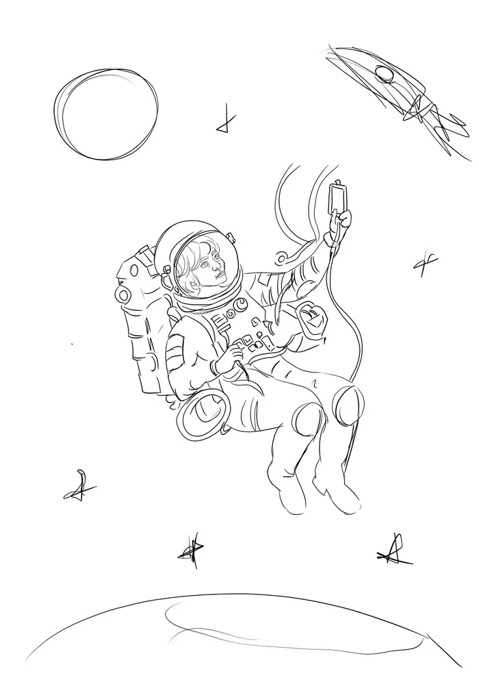 I'm thinking whether to challenge myself or not... - My, Illustrations, Characters (edit), Beginner artist, Selfie, Longpost