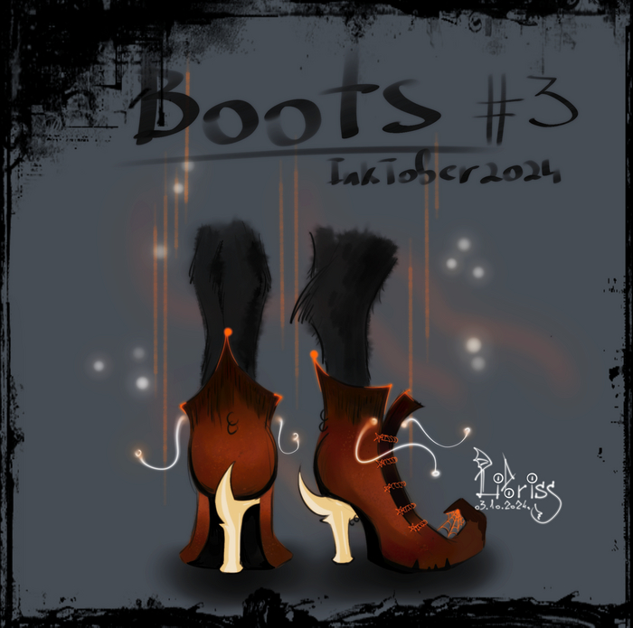 #3 Boots Inktober, , ,  , Mypaint, , -, , , , , Boots,   , 