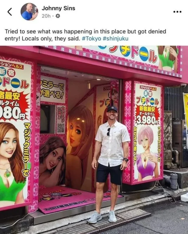 Johnny Sins Was Not Allowed Into Sex Salon - Johnny Sins, Japan, Japanese, Intimate Salon, Translation, 9GAG, Screenshot