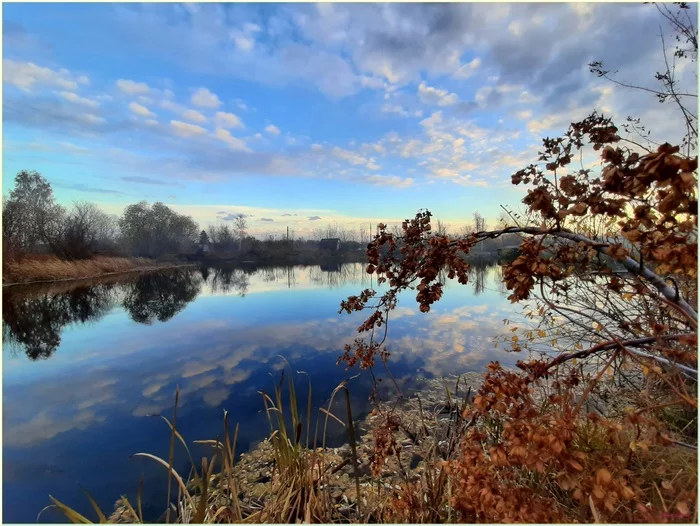 On the pond - My, The photo, Nature, Landscape, Autumn, Pond