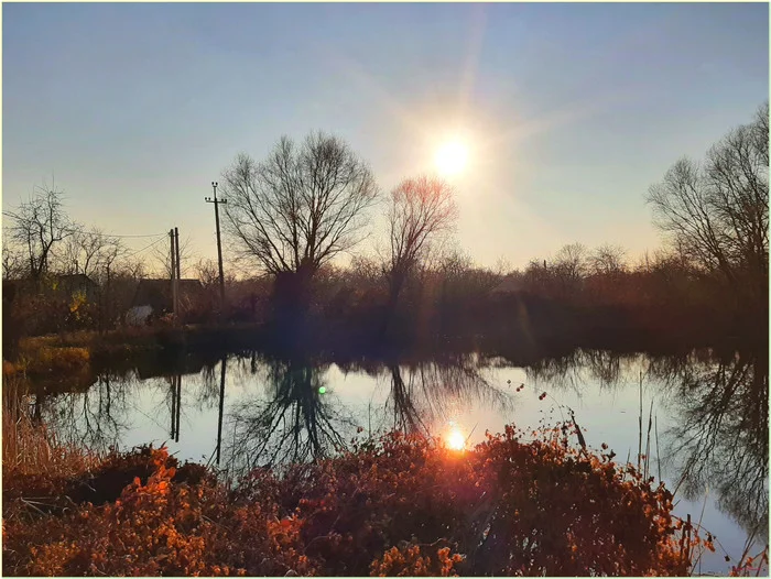 Late autumn - My, The photo, Nature, Landscape, Autumn, Pond