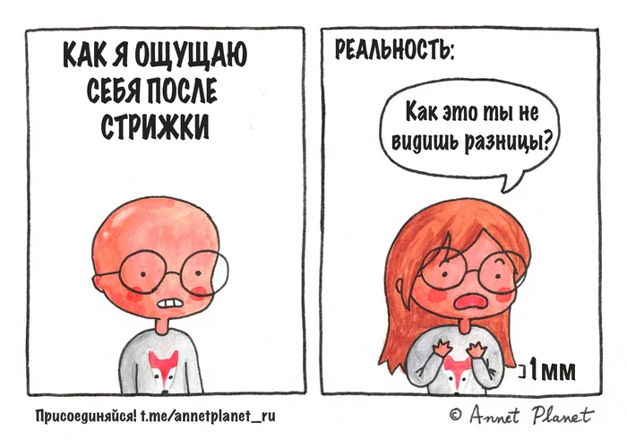 Reality is what we feel - Translation, Comics, Annetplanet, Hair, Стрижка