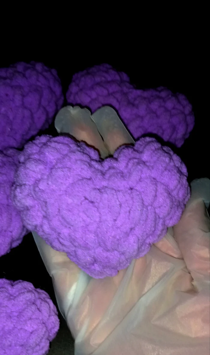 Cute, soft scented heart keychains - My, Handmade, With your own hands, Knitting, Cosiness, Longpost