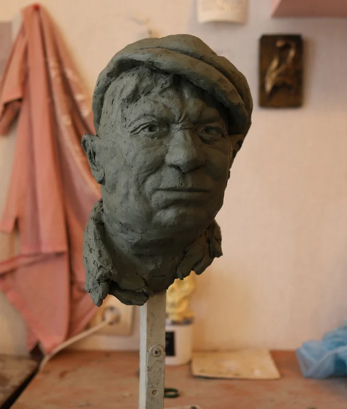 My clay sculpture - My, Sculpture, Portrait, Portrait by photo, Portrait figurine, Clay, Soviet cinema, Alexey Smirnov, Soviet actors, Operation Y and Shurik's other adventures, Longpost