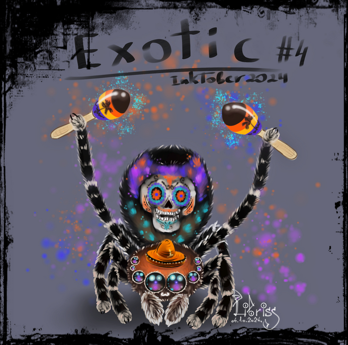 #4 Exotic Inktober, , ,  , Mypaint, , -,   , , -, ,  , , , 