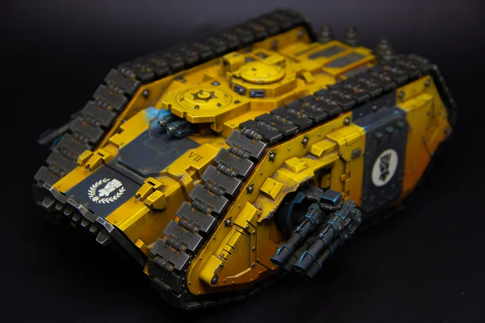 Spartan Assault Tank - Моё, Adeptus Astartes, Покраска миниатюр, Warhammer, Warhammer 40k, Рукоделие без процесса, Wh miniatures, Warhammer 30k, Horus Heresy, Imperial Fists, Длиннопост