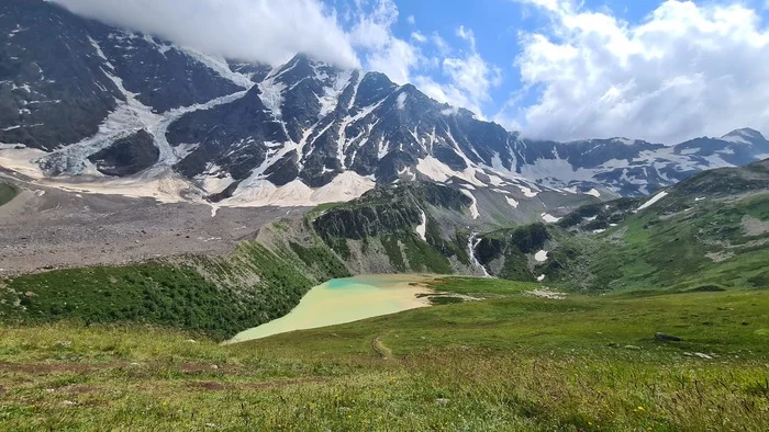 Озеро Донгуз-Орункель, Приэльбрусье - Фотография, Природа, Горы, Кавказские горы, Ледник, Озеро