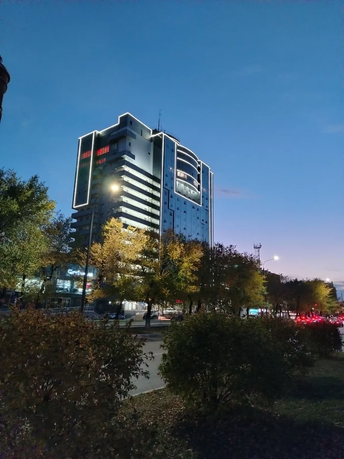 Hotel Asia Blagoveshchensk - My, Town, Evening