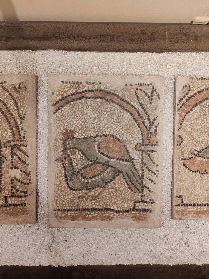 Love and Doves - Humor, Birds, Mosaic, Love and pigeons, Ancient Rome