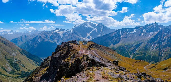 Terskol Peak Observatory and Semerka Glacier - My, The mountains, Landscape, Elbrus, Terskol, Seven, Observatory, The photo