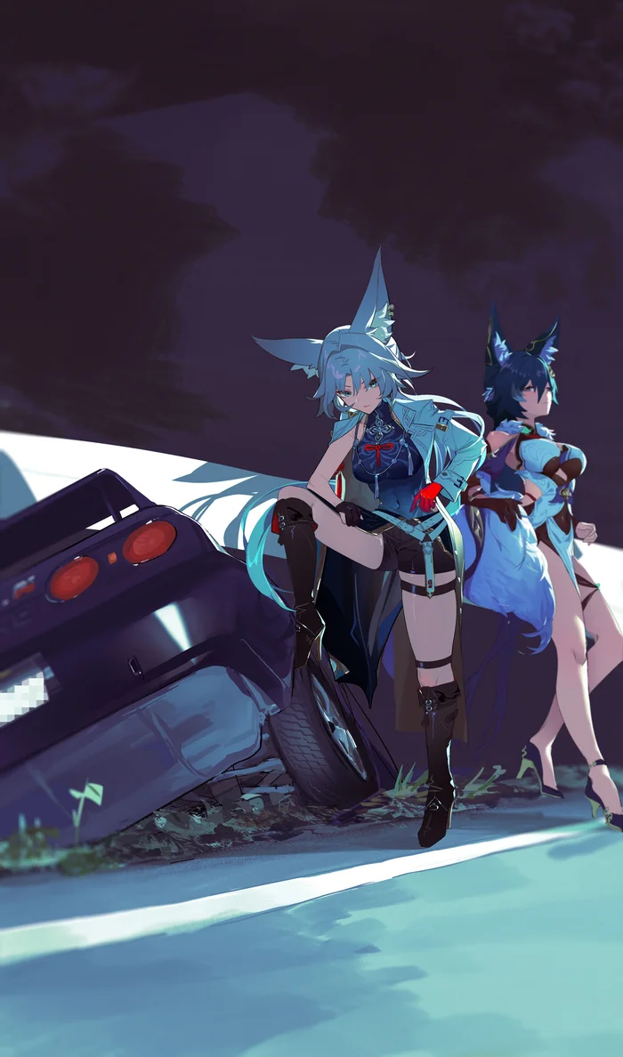 Hey driver, stop and help the ladies! - Anime, Anime art, Feixiao (Honkai: Star Rail), Yukong (Honkai: Star Rail), Honkai: Star Rail