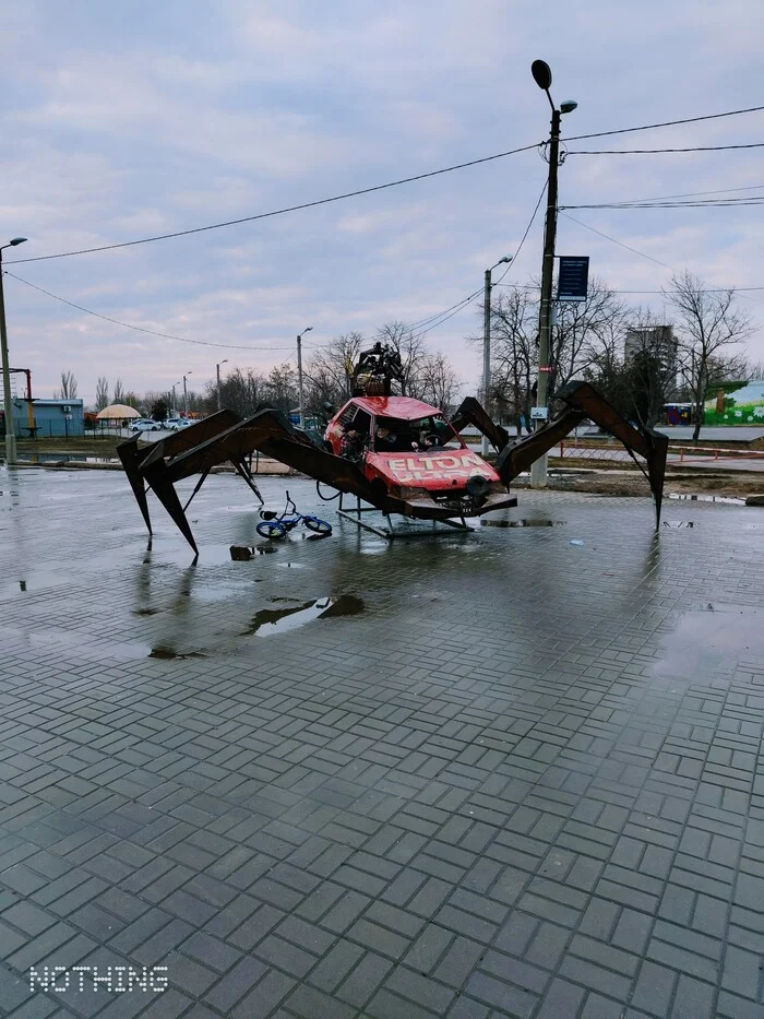 From a mechanic's nightmare) - My, Auto, Street art, Volzhsky, Longpost