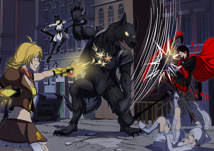 RWBY   , , Anime Art, World of Darkness, RWBY, Team RWBY