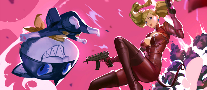 Showtime! , Anime Art, , Phamoz, Persona, Persona 5, Ann Takamaki, Niijima Makoto, Okumura Haru, Kasumi Yoshizawa, , Game Art, 