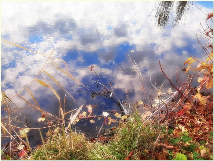 And the reflection in the water - My, The photo, Nature, Landscape, Autumn, Reflection