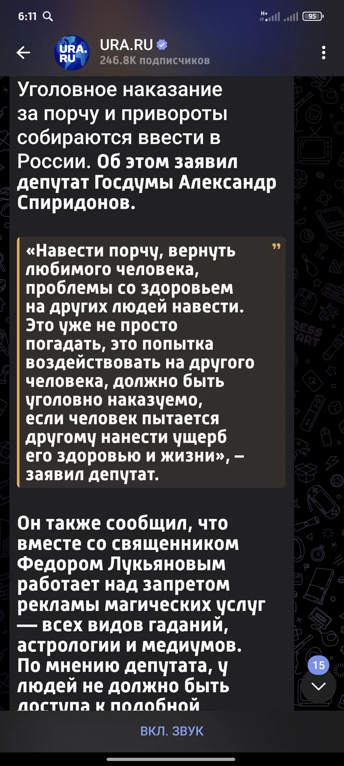 Ждем святую инквизицию - Глупость, Депутаты, Новости, Длиннопост