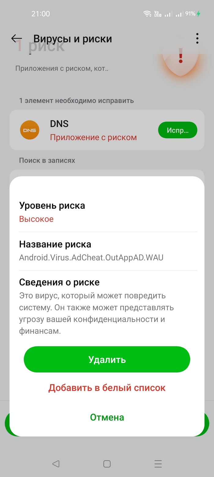 Днс и вирус