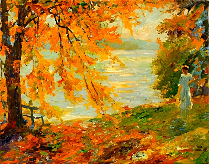 By the lake - Painting, Art, Painting, Drawing