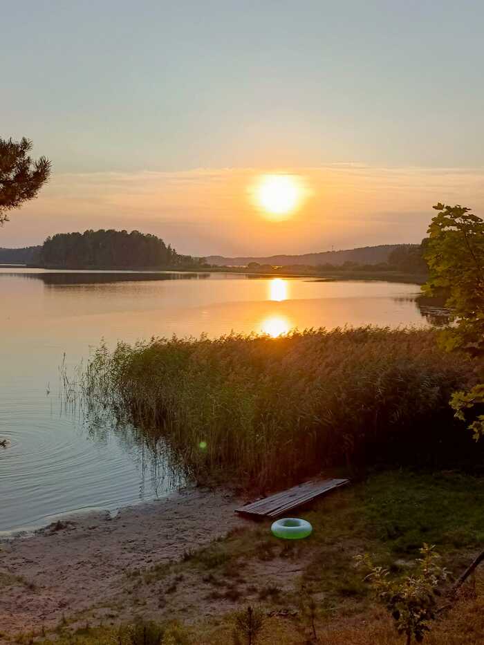 Закат на родине Пржевальского - Моё, Мобильная фотография, Закат, Небо, Озеро