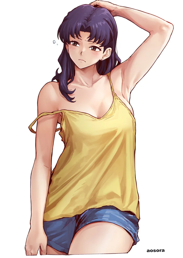 Monday - Anime, Anime art, Misato katsuragi, Evangelion