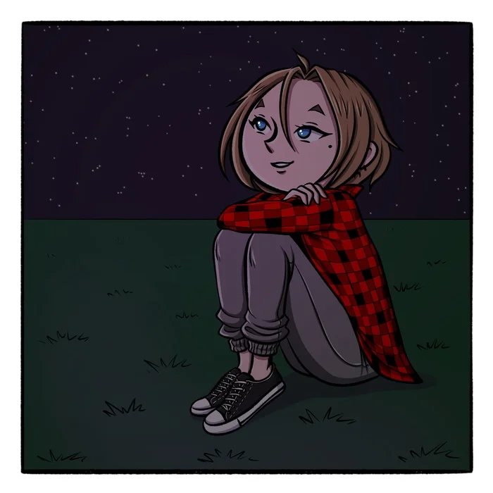 2000 stars - My, Author's comic, Comics, Art, Starry sky, Followers, Thank you, Stars, GIF, Longpost