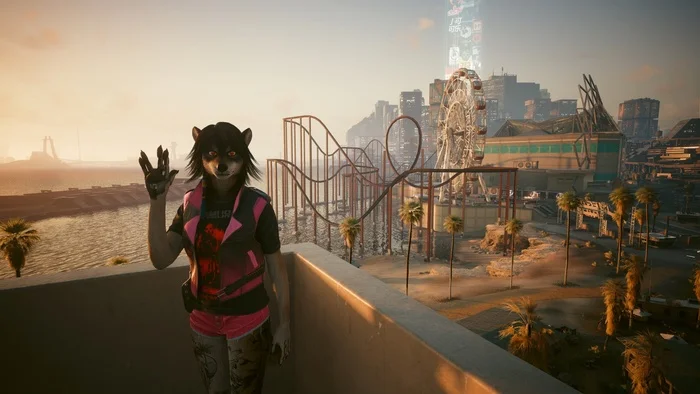 Furry in Cyberpunk 2077 #9 Female Biosculpted Exotics Mod - My, Furry, Cyberpunk 2077, Screenshot, Fashion, Longpost