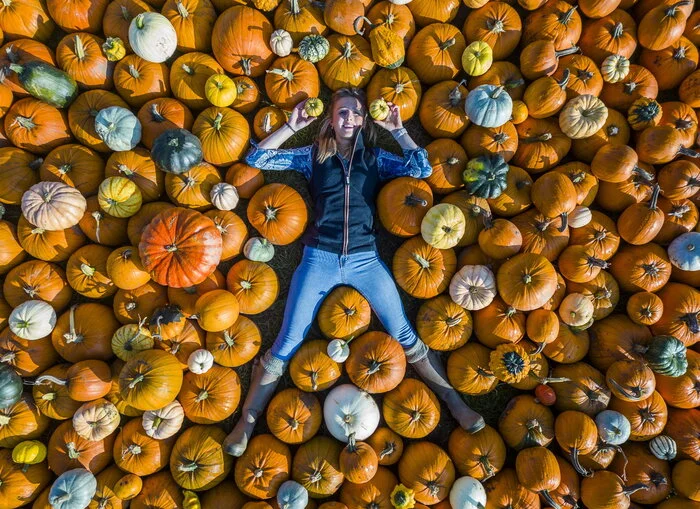 Autumn, as they say, is golden (or My Pumpkin) - Autumn, Pumpkin, Girls, Great Britain, The photo