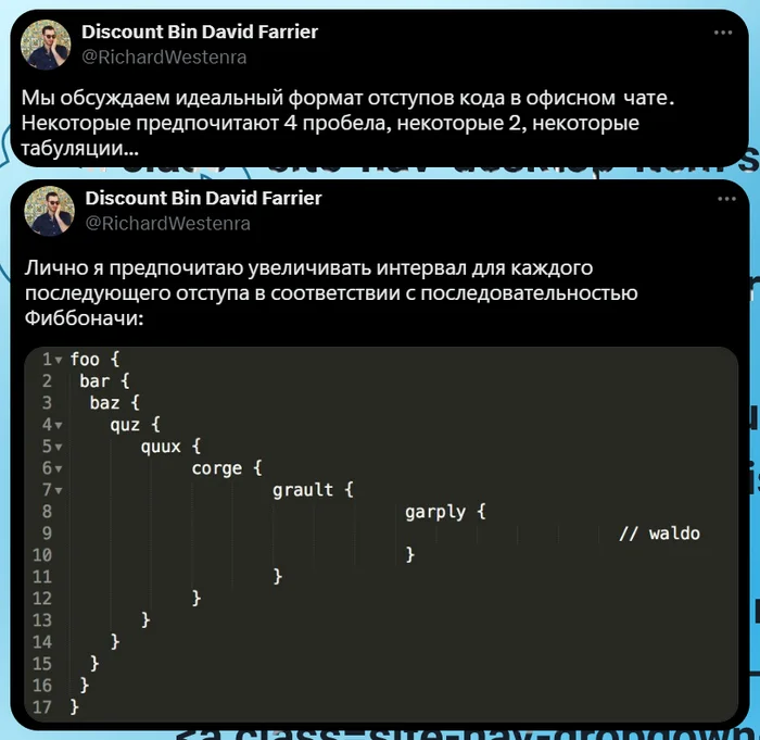 Resolving the dispute over the best indent format - IT humor, IT, Programming, Programmer, The code