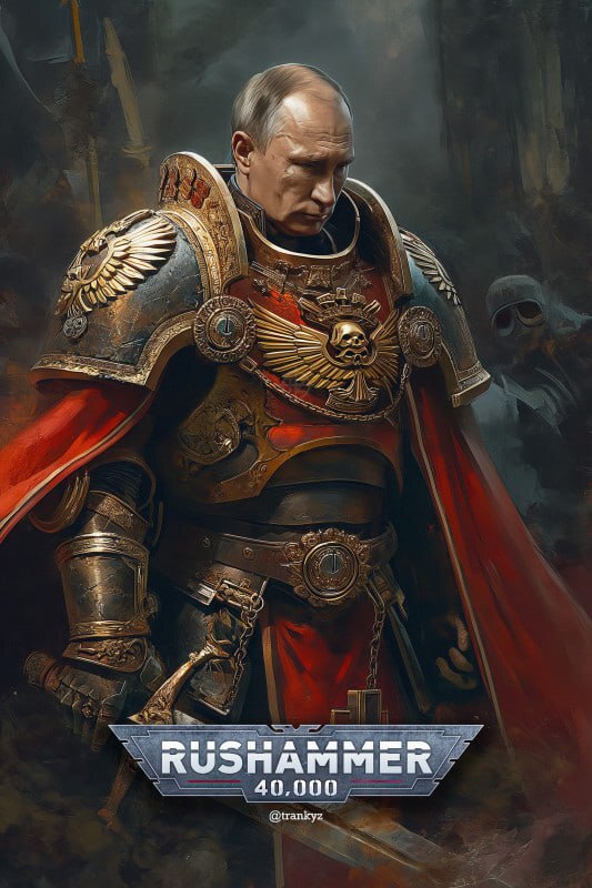 HAPPY BIRTHDAY, GOD-EMPEROR! - Vladimir Putin, Warhammer 40k, Artificial Intelligence, Neural network art, Politics