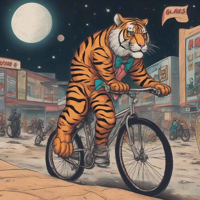 Тигр есть, вроде как в костюме (судя по бабочке)