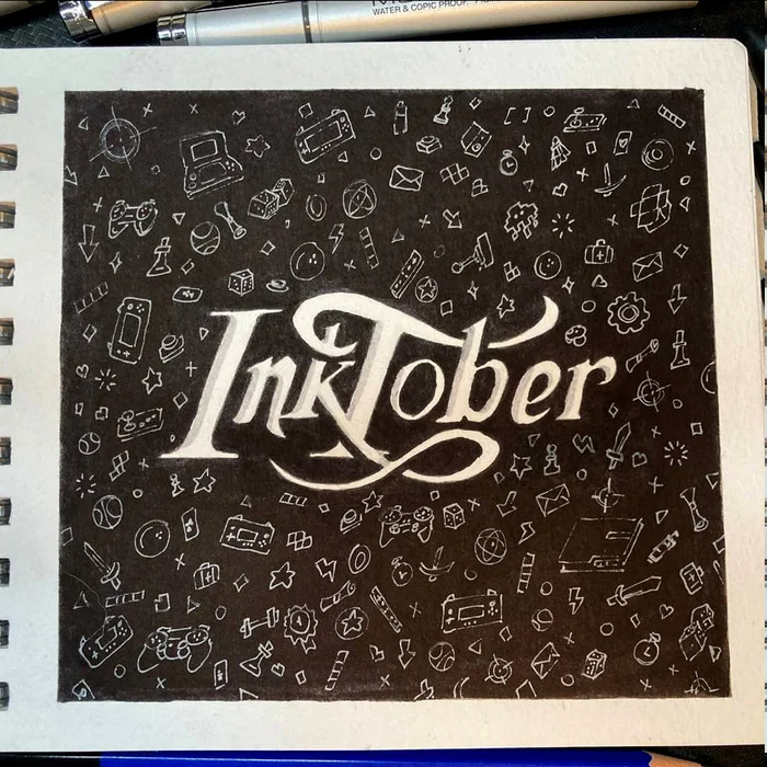 Inktober by Gamer for Gamers - Моё, Скетч, Inktober, Скетчбук, Линер, Геймеры, Darkest Dungeon, Хоббит, Horizon Zero Dawn, Sekiro: Shadows Die Twice, Gothic, Традиционный арт, Рисунок ручкой, Набросок, Художник-Самоучка, Художник, Длиннопост