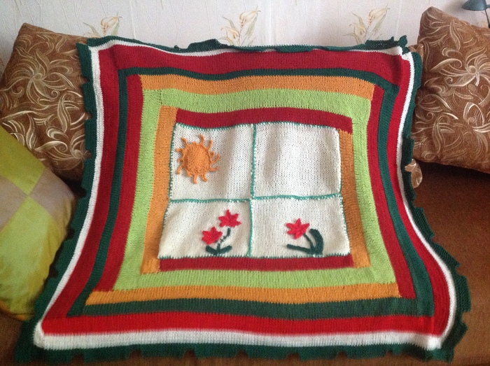 Этот плед уехал в детскую библиотеку, в читальный зал для малышей