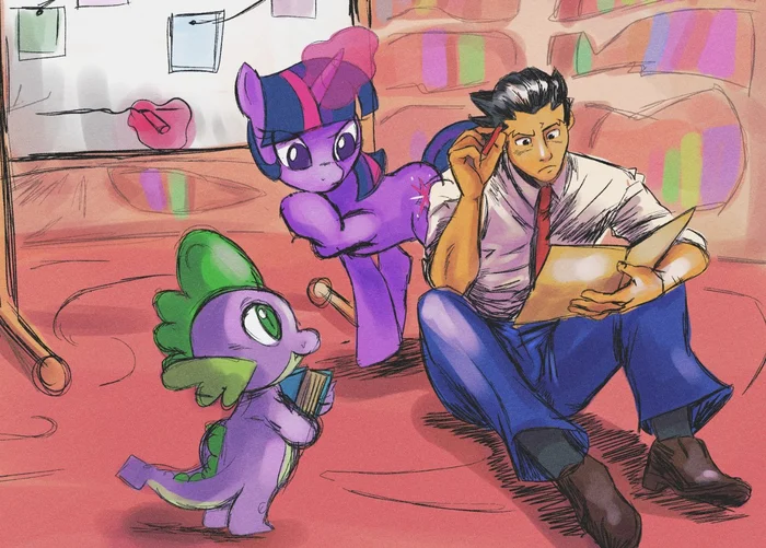 Расследование - My Little Pony, Spike, Ace Attorney